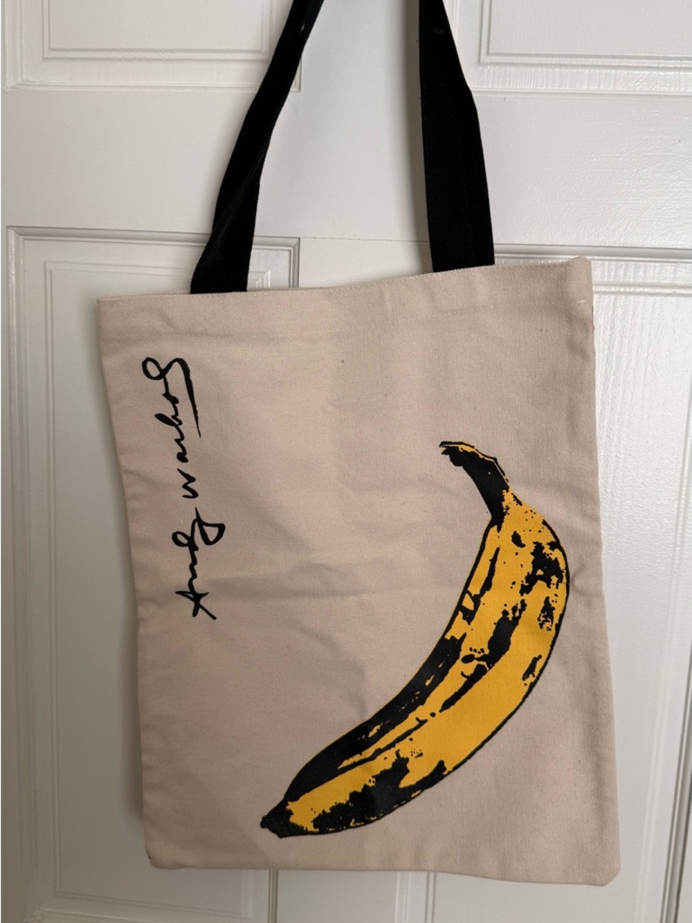 Andy Warhol Banana Print Canvas Tote